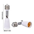 thumbnail image 2 of ZTTD Lot de 1 Rallonge de Douille, Rallonge d'Ampoule E26/E27, Rallonge de 4,9 Pouces, Douille Réglable à 90°, Blanc, 2 of 2