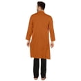 thumbnail image 4 of Atasi Ensemble Kurta-Pyjama Indien Uni pour Hommes Col Mandarin Kurta Décontracté Longue Tenue, 4 of 7