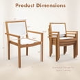 thumbnail image 3 of Costway Stackable Dining Chair Set of 2 with Wear-resistant Fabric & Breathable Backrest, 3 of 9