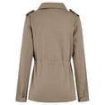 thumbnail image 1 of Innerwin Veste Militaire à Revers pour Femmes Automne Couleur Unie Ajustée Manteau Kaki S, 1 of 4