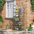 thumbnail image 2 of Outsunny 5 Tier Mini Greenhouse, Portable Outdoor Flower Stand, Clear, 2 of 10
