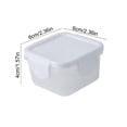 thumbnail image 3 of Mini Contenant de Rangement pour Aliments, Boîte Carrée Transparente avec Couvercle, Conception Étanche, Va au Micro-Ondes et au Lave-Vaisselle, pour la Maison et les Voyages, Brodé, YISHFHP, Blanc, 3 of 7