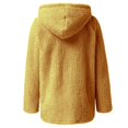 thumbnail image 4 of Womens Fuzzy Fleece Jackets 2023 Clearance Solid Zipper Sharpa Coat Fall Winter Warm Thick Hooded Jacket with Pockets, 4 of 6