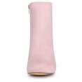 thumbnail image 2 of BLISSFUL STEP Bottines à Talon Bloc à Bout Rond pour Femmes avec Fermeture Éclair Latérale Rose 5,5, 2 of 6