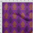 thumbnail image 3 of oneOone Polyester Lycra Purple Fabric Floral & Flying Swan Block Sewing Material Print Fabric By The Yard 56 Inch Wide, 3 of 4
