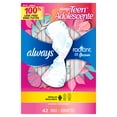 thumbnail image 3 of Always Radiant Serviettes pour Adolescentes, Taille 1, Régulières, avec Ailes, Non Parfumées, 3 of 16