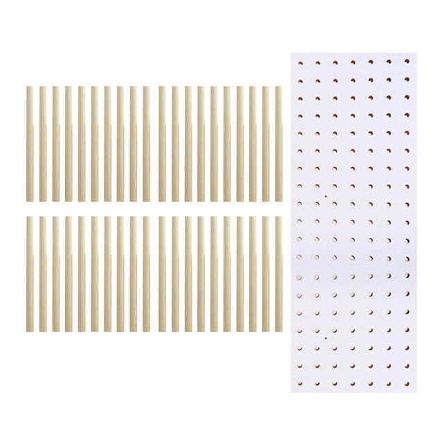 Sewing Thread Holder Wall Mount Shelf Sewing Thread Organizer for Braid Knitting White 60.5cmx22cm