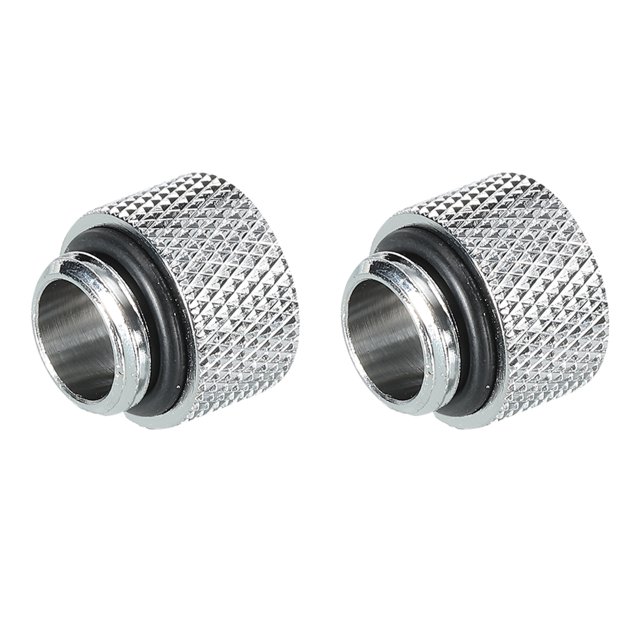 Unique Bargains Mâle à Femelle Raccord de Rallonge Argent G1/4 x 10mm pour Système de Refroidissement de l'Eau Pack de 2