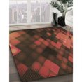 thumbnail image 3 of Ahgly Company Tapis Rectangulaire Rouge Lavable en Machine, 6 Pieds x 9 Pieds, 3 of 7