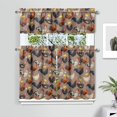 thumbnail image 4 of 3 Piece Chicken Kitchen Curtains and Valances Set for Windows Rooster Kitchen Window Curtains Over Sink Decor 27.5x36 in, 4 of 6