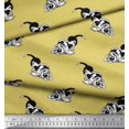 thumbnail image 2 of Soimoi Moss Georgette Fabric Basset Hound Dog Decor Fabric Printed Yard 42 Inch Wide, 2 of 3