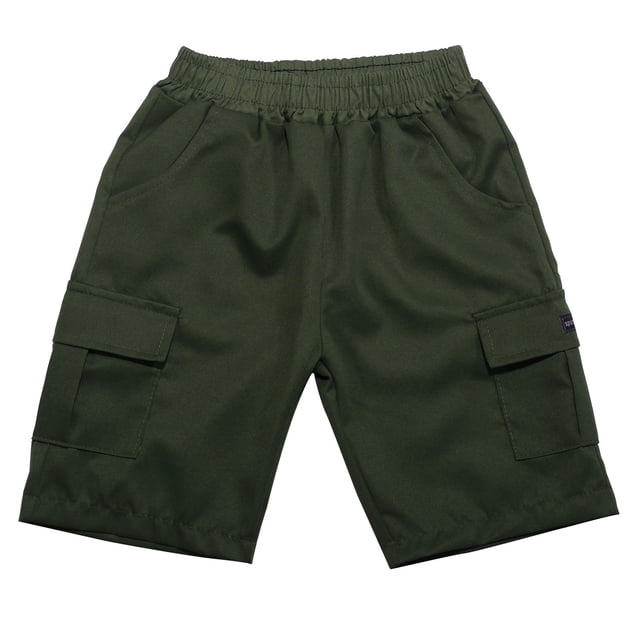 XDZJLR Pantalon Garçon Enfants Cargo Jeunesse Décontracté Ample Extensible Extérieur Bas Cargo Shorts 12-13 Ans