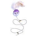 thumbnail image 1 of Cat Bell Ball Hanging: Fake Feather Kitten Teaser Toy Cat Chasing Toy for Indoor, 1 of 3