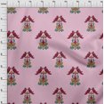 thumbnail image 3 of oneOone Viscose Chiffon Fabric Leaves|Bird & Floral Block Decor Fabric Printed BTY 42 Inch Wide, 3 of 4