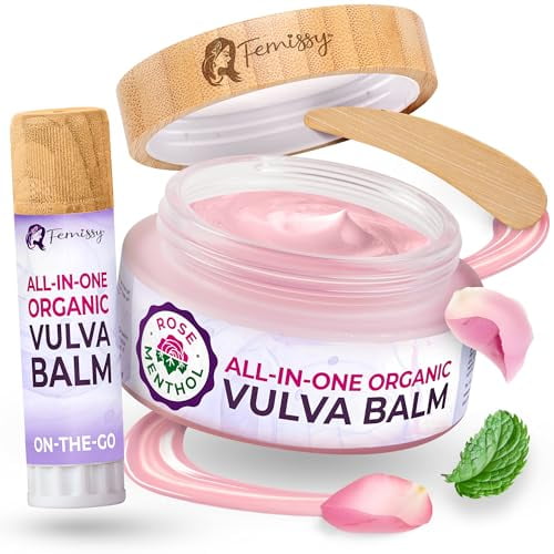 Vulva Balm Moisturizing Vaginal Cream with Menthol; Natural Yoni Cream for Feminine Health; Intimate Vulva Care for Redness Relief; Vaginal Dryness Menopause Cream Exter