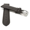thumbnail image 2 of Extra Long (XL), 24mm Classic Leather Buffalo Pattern Watch Strap Band, Stainless Steel Buckle, 2 of 7