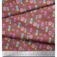 thumbnail image 2 of Soimoi Modal Satin Fabric Donuts Food Print Sewing Fabric Yard 42 Inch Wide, 2 of 5
