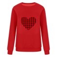 thumbnail image 4 of TIMIFIS Chandails en Molleton de la Saint-Valentin pour Femmes Chandail Cœur Mode Manches Longues Col Rond - Printemps/été, 4 of 4