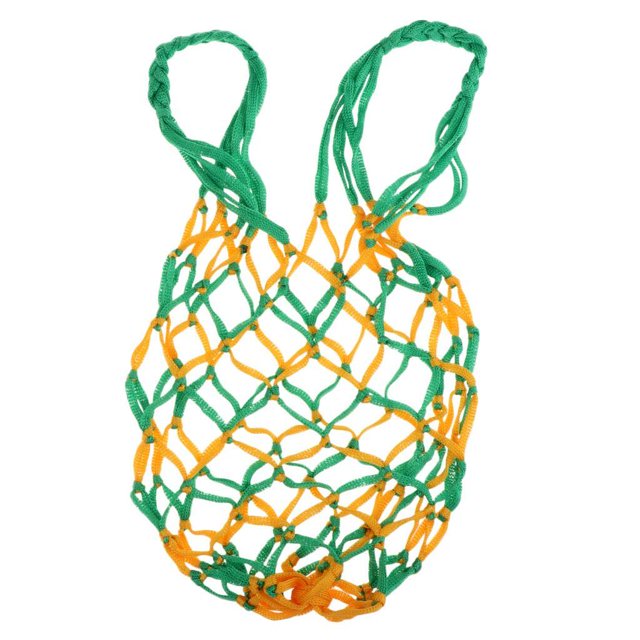 Xingzhi Mesh Ball Bag Basketball Ball Carry Holder Storage Bag Mesh Net Green Yellow