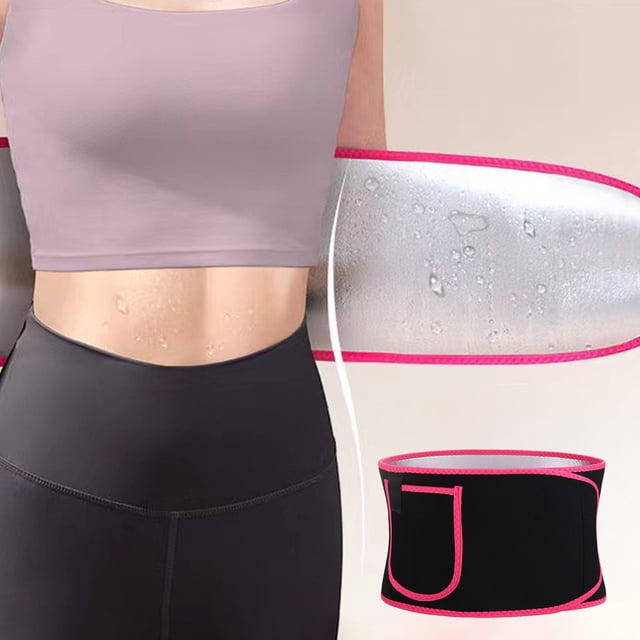 Sweat Waist Trainer Belt for Fitness Running Adjustable Support Wrap Portable Design Compact for Gym Travel Belly Control Workout Gear