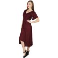 thumbnail image 2 of Bimba Womens Asymmetrical Shift Dress Mid-Calf Summer Rayon Day Dresses, 2 of 7