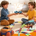 thumbnail image 4 of Anti Gravity Race Track with Car, Glow in The Dark Race Track Set, Car Track Set with LED Light-Up Race Car,Interchangeable Car Shells,Multicolor Flexible Changeable Tack(2 Car, 138), 4 of 7