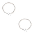 thumbnail image 4 of ZLight Collier en Argent pour Femmes Mode Fête Mariage Portable Collier Perle Os Ras-du-Cou Décoration de Cou Bijoux Cadeau d'Anniversaire 2 Ensembles, 4 of 6