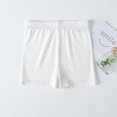 thumbnail image 2 of Kids Girls Dance Shorts Solid Color Breathable Bike Shorts White 4-5 Years, 2 of 4
