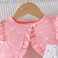 thumbnail image 3 of Hiiyo Infant Girls Outfits Summer Bow Floral Sundress with Ruffle Shirt Coat, Sizes 6-9M, 3 of 8