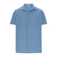 thumbnail image 4 of Summer Cuban Shirts for Men Casual Lightweight Button Down Short Sleeve Cardigan Work Blouse, 4 of 6