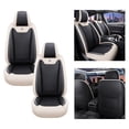 thumbnail image 3 of Maidao Car Seat Covers Leather for Renault for Megane/Scala/Grand Modus 1996-Present 5 Seats Water Resistant Front Rear Cushion Protector Black and White, 3 of 7