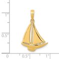 thumbnail image 2 of Pendentif Voilier en Or Jaune 14K, 2 of 2