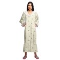 thumbnail image 3 of Moomaya Chemise de Nuit Maxi Boutonnée à Manches Longues Imprimée en Coton pour Femmes, 3 of 5