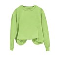 thumbnail image 2 of Milgrthf Chandails d'Automne pour Fille Basiques Tendance à Manches Longues Légers Décontractés à Col Rond Chandails à Enfiler Hauts Vert m, 2 of 5