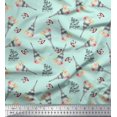 thumbnail image 1 of Soimoi Cotton Duck Fabric Text,Floral & Eiffel Tower Architectural Printed Fabric 1 Yard 56 Inch Wide, 1 of 3