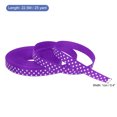 thumbnail image 2 of Uxcell Grosgrain Ribbons with White Dots Ribbon Bow Decoration Crafts Gift Wrapping Wedding Dark Purple 25 Yards 3/8 Inch, 2 of 7