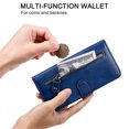 thumbnail image 2 of Étui pour Samsung Galaxy Note 10 Lite, Portefeuille à Poche Zippée en Cuir, Fermeture Magnétique, Étui à Rabat - Bleu, 2 of 5