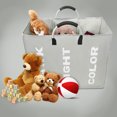 thumbnail image 4 of Amdohai Collapsable 3-section Laundry Bag Foldable Laundry Hamper Durable Oxford Fabric Laundry Basket Clothes Sorter Portable Multifunction Storage Bag with Alloy Handle, 4 of 8