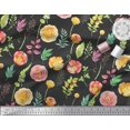 thumbnail image 3 of Soimoi Red polyester Georgette Fabric Fruits Decor Fabric Printed Yard 42 Inch Wide, 3 of 3