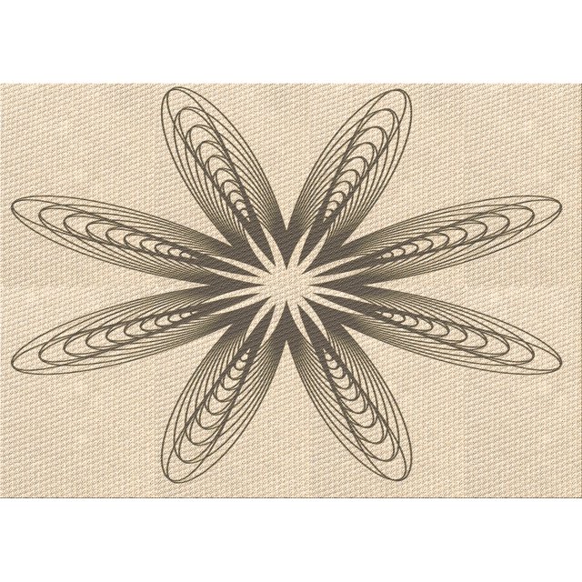 Ahgly Company Tapis Rectangulaire d'Intérieur Lavable en Machine Beige Blé Transitionnel, 5 Pieds x 8 Pieds