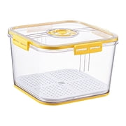 Binwennn Glass Food Storage Containers with Dividers Small Glass Containers with Lids Lettuce Storage Container for Refrigerator Fresh Produce Vegetable Fruit Storage Containers With Recording