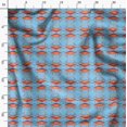 thumbnail image 3 of Soimoi Blue polyester Crepe Fabric Crabs Ocean Decor Fabric Printed Yard 52 Inch Wide, 3 of 6