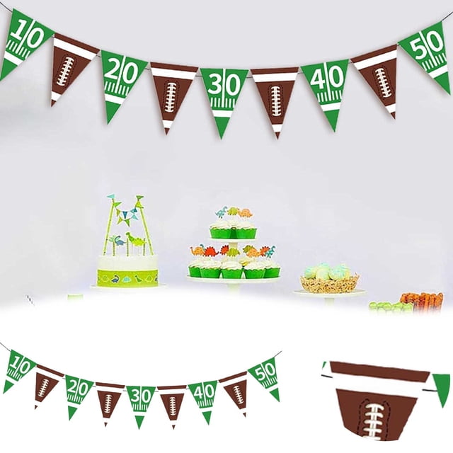 Riforla Bordure : Ensemble de Vaisselle de Fête d'Anniversaire à Thème pour Enfants Assiettes de Football Serviettes Nappe & Événement & Fête Vert