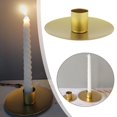 thumbnail image 3 of Thinsony Pillar Candle Holder Candlelight Home Decor Party for Dining Christmas Gold Large 1Set, 3 of 6