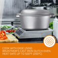 thumbnail image 4 of Bruntmor 5 Qt Silver 2-in-1 Enameled Cast Iron Induction Cookware, 4 of 5