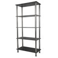 thumbnail image 1 of AVF S25-A Tall 5 Tier Shelving Unit in Black Glass & Chrome, 1 of 4