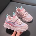 thumbnail image 2 of Kcodviy Girls Sports Shoes able Light Up Shoes for Girls New Pattern Simple Solid Shoes Size 6 for Girls Color Four Seasons Casual Flat Bottom Thick Bottom Comfortable Hook Loop Shoes, 2 of 9