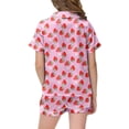 thumbnail image 4 of Luvoko Tween Strawberry Pattern Kids Boys And Girls Pattern Printed Short Sleeve Button Down Pajamas Shorts Set Sleepwear Outfits Kids Set Baby Robe Elephant Tween Girls Robe Kids Bathrobes Size 14, 4 of 4