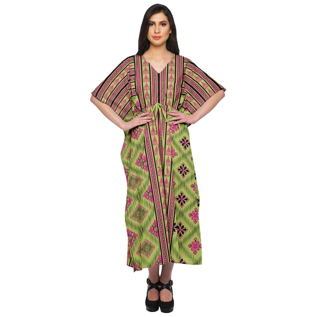 Moomaya Caftan pour Femmes Grande Taille Tenue d'Été Sortie de Plage Kimono Robe Caftan