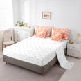 thumbnail image 3 of YST Lotus Flower King Comforter Set, 7-Piece, Gradient Tie Dye, Exotic Floral, Orange, Reversible, Bedding Set, King, 3 of 5